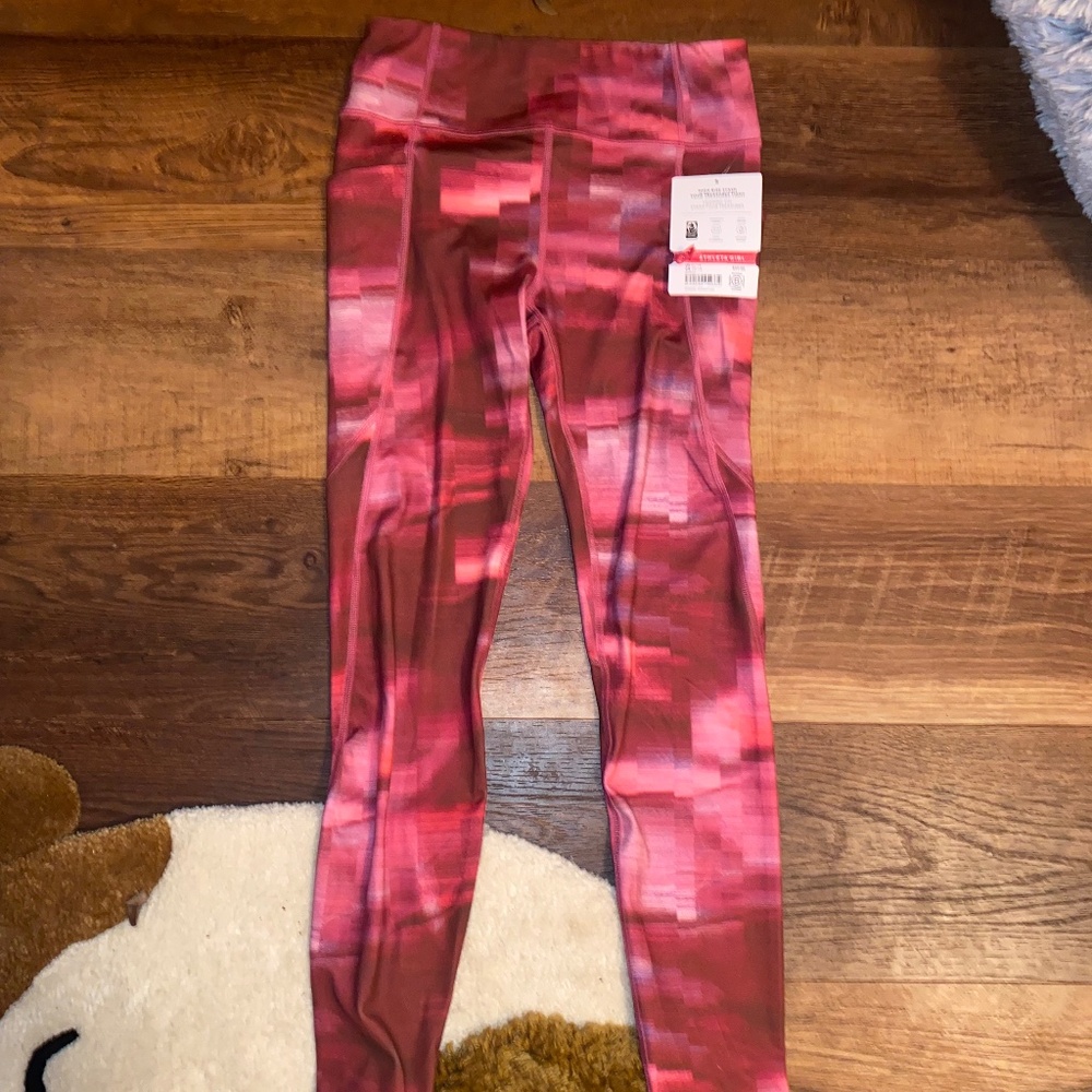 Athleta High Rise Stash Your Treasures Tight / Legging NWT XL/14 Pink/Red